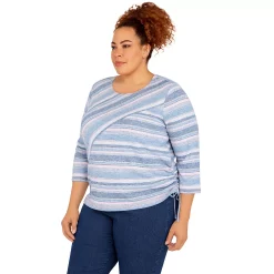 Women's Alfred Dunner Shenandoah Valley Striped Top -Alfred Dunner Shop 5959177 ALT2