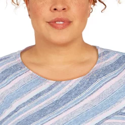 Women's Alfred Dunner Shenandoah Valley Striped Top -Alfred Dunner Shop 5959177 ALT4