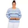 Plus Size Alfred Dunner Shenandoah Valley Stripe Sweater