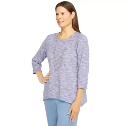Plus Size Alfred Dunner Victoria Falls Space Dye Textured Top 6 Plus Size Alfred Dunner Victoria Falls Space Dye Textured Top -Alfred Dunner Shop 5960364 ALT2