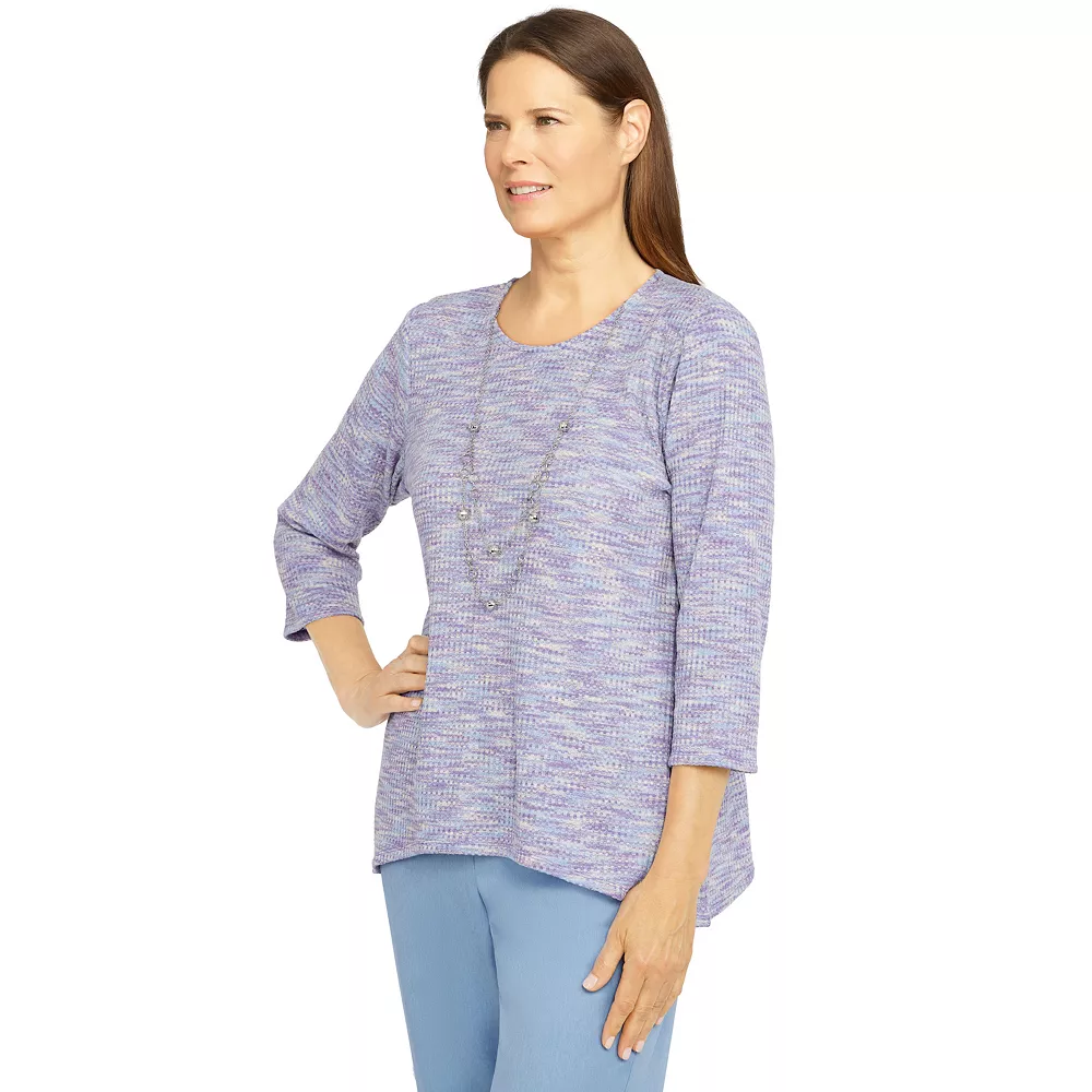 Plus Size Alfred Dunner Victoria Falls Space Dye Textured Top 3 Plus Size Alfred Dunner Victoria Falls Space Dye Textured Top - Image 3