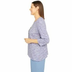 Plus Size Alfred Dunner Victoria Falls Space Dye Textured Top 7 Plus Size Alfred Dunner Victoria Falls Space Dye Textured Top -Alfred Dunner Shop 5960364 ALT3