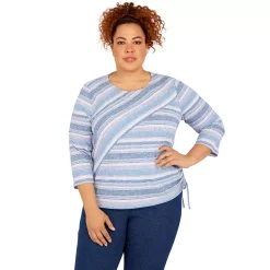 Plus Size Alfred Dunner Shenandoah Valley Striped Print Top