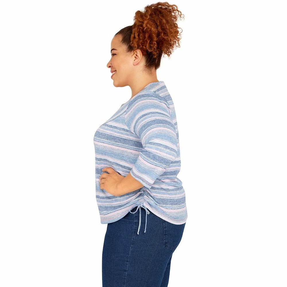 Plus Size Alfred Dunner Shenandoah Valley Striped Print Top 4 Plus Size Alfred Dunner Shenandoah Valley Striped Print Top - Image 4