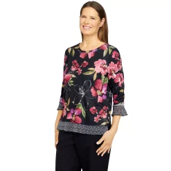 Petite Alfred Dunner Theater District Mixed Print Top 7 Petite Alfred Dunner Theater District Mixed Print Top -Alfred Dunner Shop 5960600 ALT2