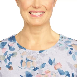 Petite Alfred Dunner Shenandoah Valley Leaf Print Top -Alfred Dunner Shop 5960604 ALT4