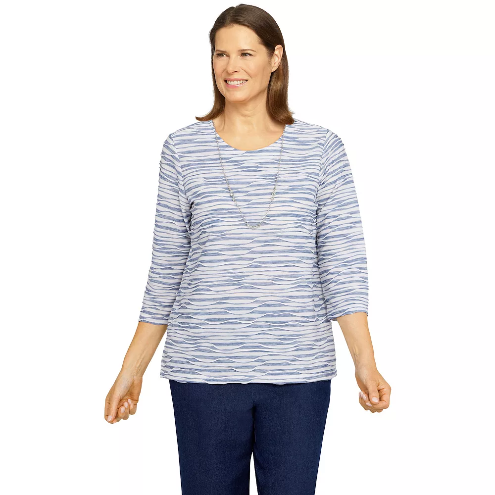 Petite Alfred Dunner Shenandoah Valley Texture Print Top 1 Petite Alfred Dunner Shenandoah Valley Texture Print Top