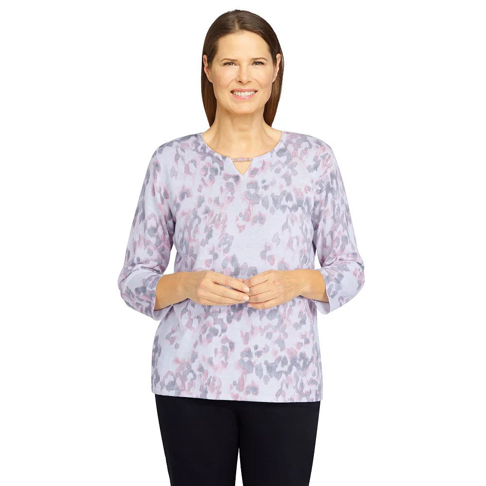 Plus Size Alfred Dunner Soft Spoken Shimmer Animal Print Sweater 1 Plus Size Alfred Dunner Soft Spoken Shimmer Animal Print Sweater