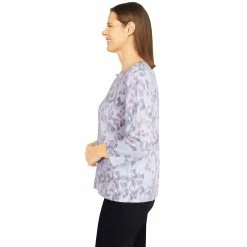 Plus Size Alfred Dunner Soft Spoken Shimmer Animal Print Sweater 7 Plus Size Alfred Dunner Soft Spoken Shimmer Animal Print Sweater -Alfred Dunner Shop 6007461 ALT3