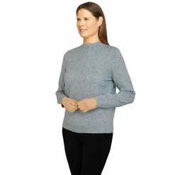 Women's Alfred Dunner Classics Cashmelon Mockneck Sweater -Alfred Dunner Shop 6009578 ALT2