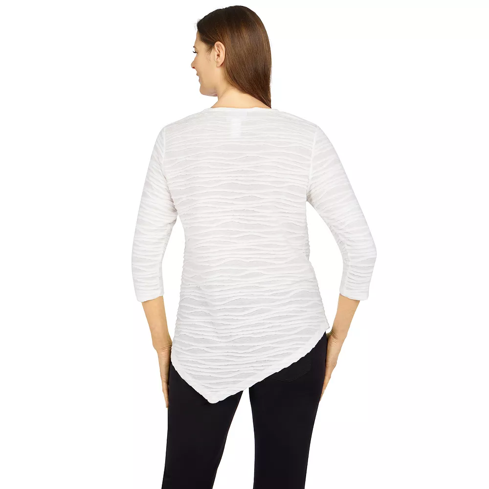 Women's Alfred Dunner Classics Solid Texture Top 7 Women's Alfred Dunner Classics Solid Texture Top - Image 7