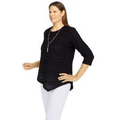 Women's Alfred Dunner Classics Solid Texture Top 17 Women's Alfred Dunner Classics Solid Texture Top -Alfred Dunner Shop 6009728 ALT2
