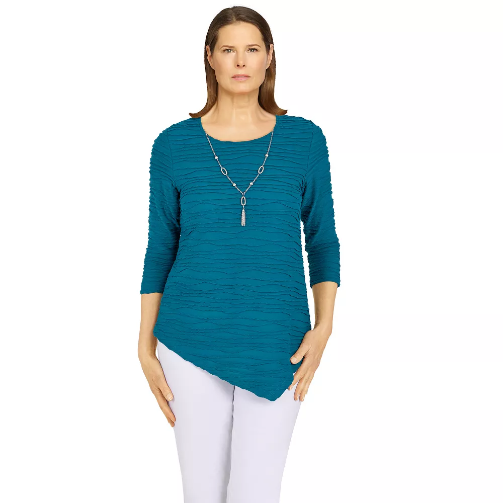 Women's Alfred Dunner Classics Solid Texture Top 5 Women's Alfred Dunner Classics Solid Texture Top - Image 5