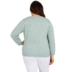Plus Size Alfred Dunner Classics Cashmelon Sweater -Alfred Dunner Shop 6009790 ALT