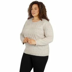 Plus Size Alfred Dunner Classics Cashmelon Sweater -Alfred Dunner Shop 6009790 ALT2
