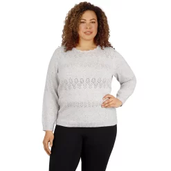Plus Size Alfred Dunner Classics Cashmelon Sweater