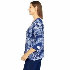 Women's Alfred Dunner Bright Idea Paisley Floral Knit Top -Alfred Dunner Shop 6046950 ALT3