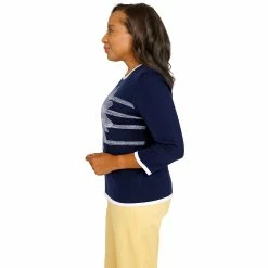 Women's Alfred Dunner Bright Idea Sunflower Sweater -Alfred Dunner Shop 6046957 ALT3