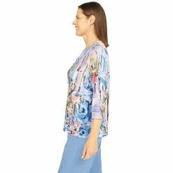 Women's Alfred Dunner Peace of Mind Scenic Three-Quarter Length Knit Top -Alfred Dunner Shop 6046969 ALT3