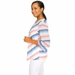 Women's Alfred Dunner Peace Of Mind Chevron Knit Top -Alfred Dunner Shop 6046977 ALT3