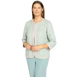 Petite Alfred Dunner Lady Like Knit Boucle Jacket -Alfred Dunner Shop 6055002 ALT2