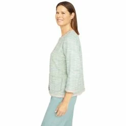 Petite Alfred Dunner Lady Like Knit Boucle Jacket -Alfred Dunner Shop 6055002 ALT3