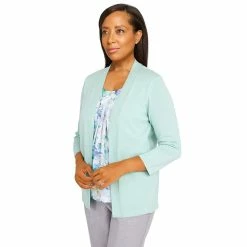 Women's Alfred Dunner Lady Like Embellished Watercolor Floral Top -Alfred Dunner Shop 6055477 ALT2